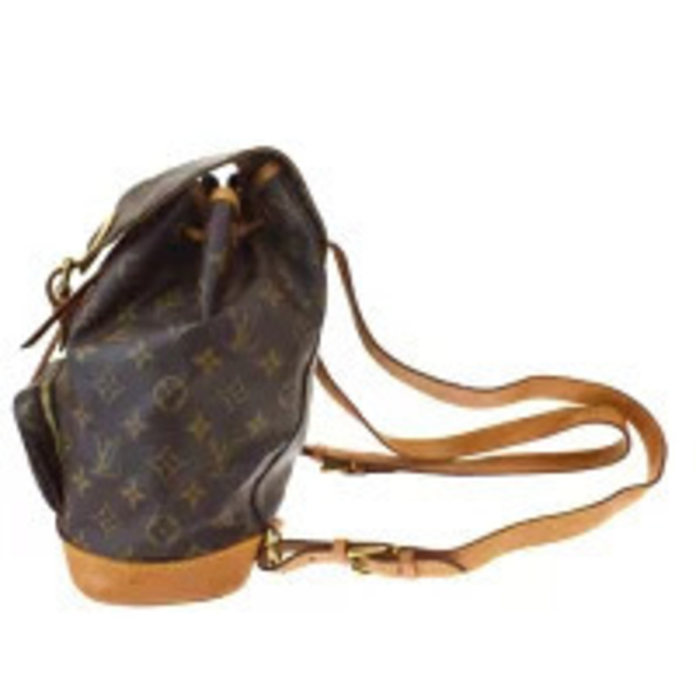 Louis Vuitton Monogram Backpack Montsouris Leather Brown